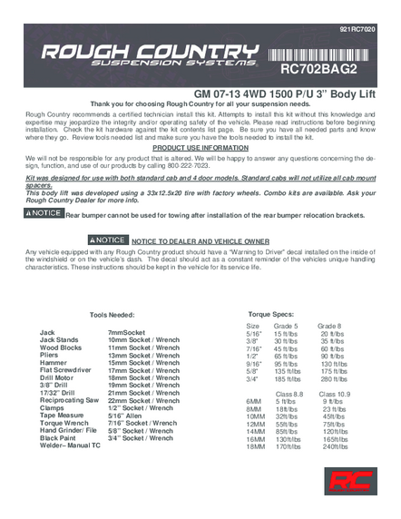 Installation Manual